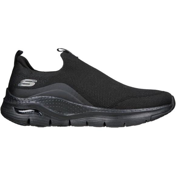 Skechers Women's Slip-on Arch Fit Keep It Up Sneaker Shoes Black Size 9 US - Picture 1 of 7